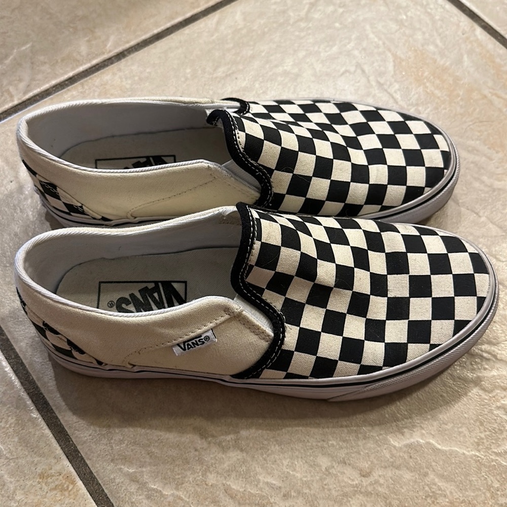Vans classic slip on checkerboard shoe